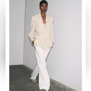 Zara Cream Oversized Blazer